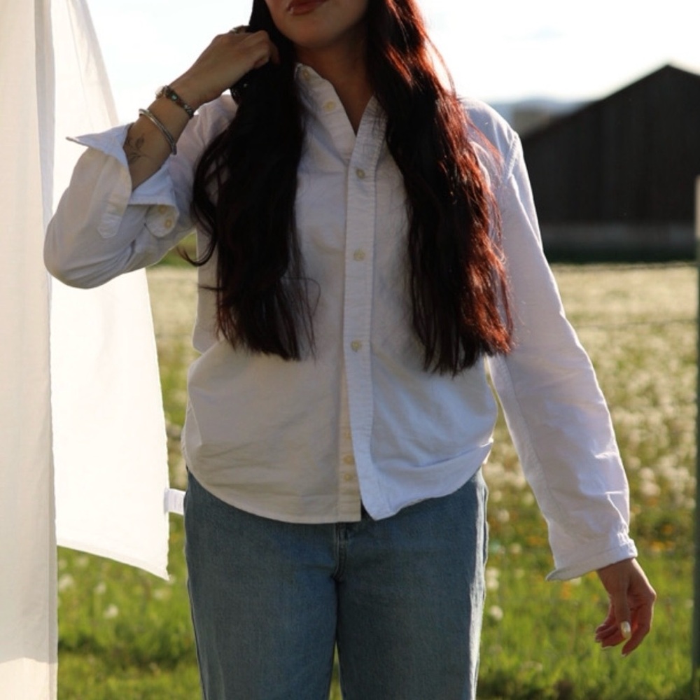 U.S. Polo Assn. White Button-Down Shirt for Women